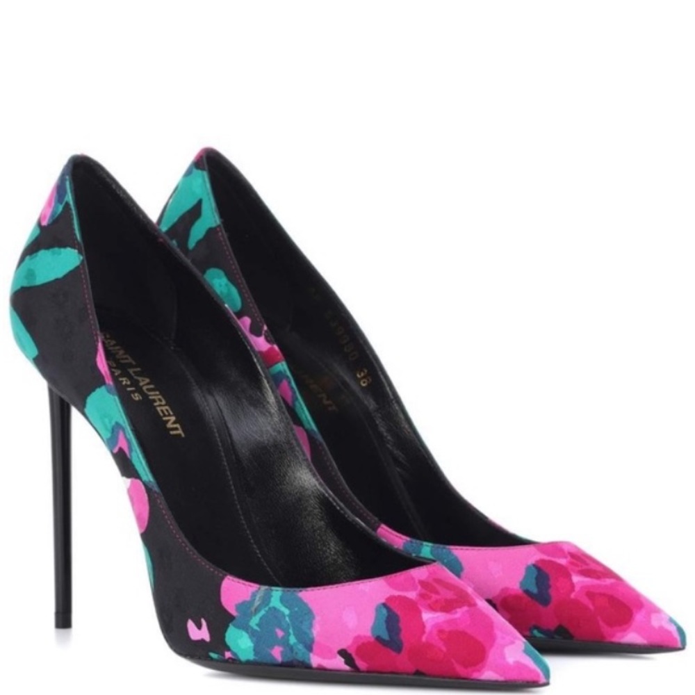 Saint Laurent Zoe Floral Pump
